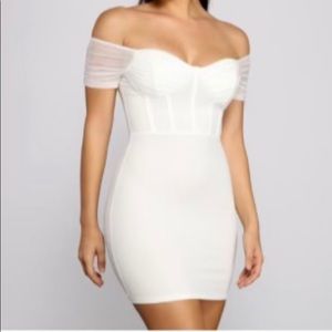 a white dress, new, never worn.